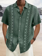 Zildian | Vintage Geometric Pattern Button Shirts 2