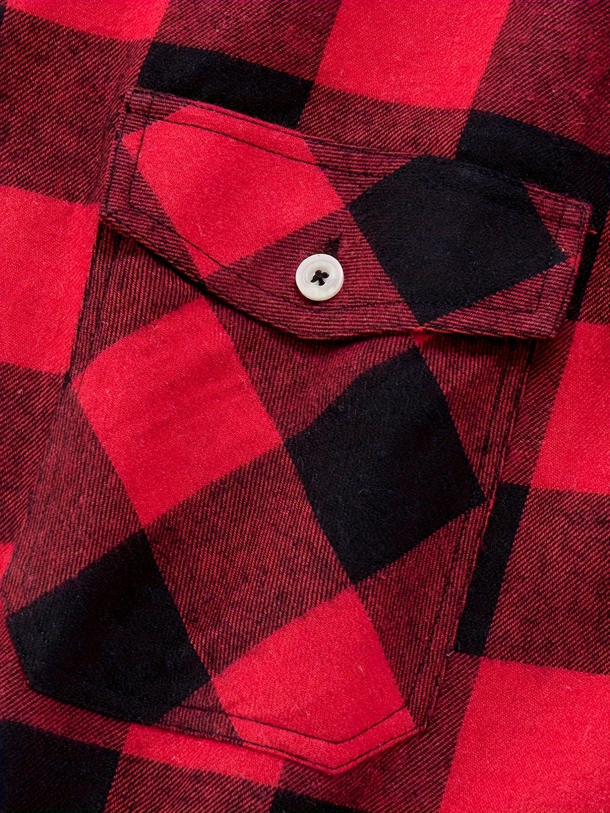 Men's Buffalo Plaid Flannel Shirt Button-Front 11