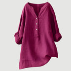 Cassia | Refined V-Neck Button-Down Shirt 4