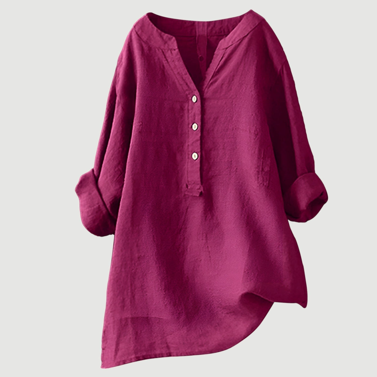 Cassia | Refined V-Neck Button-Down Shirt 4