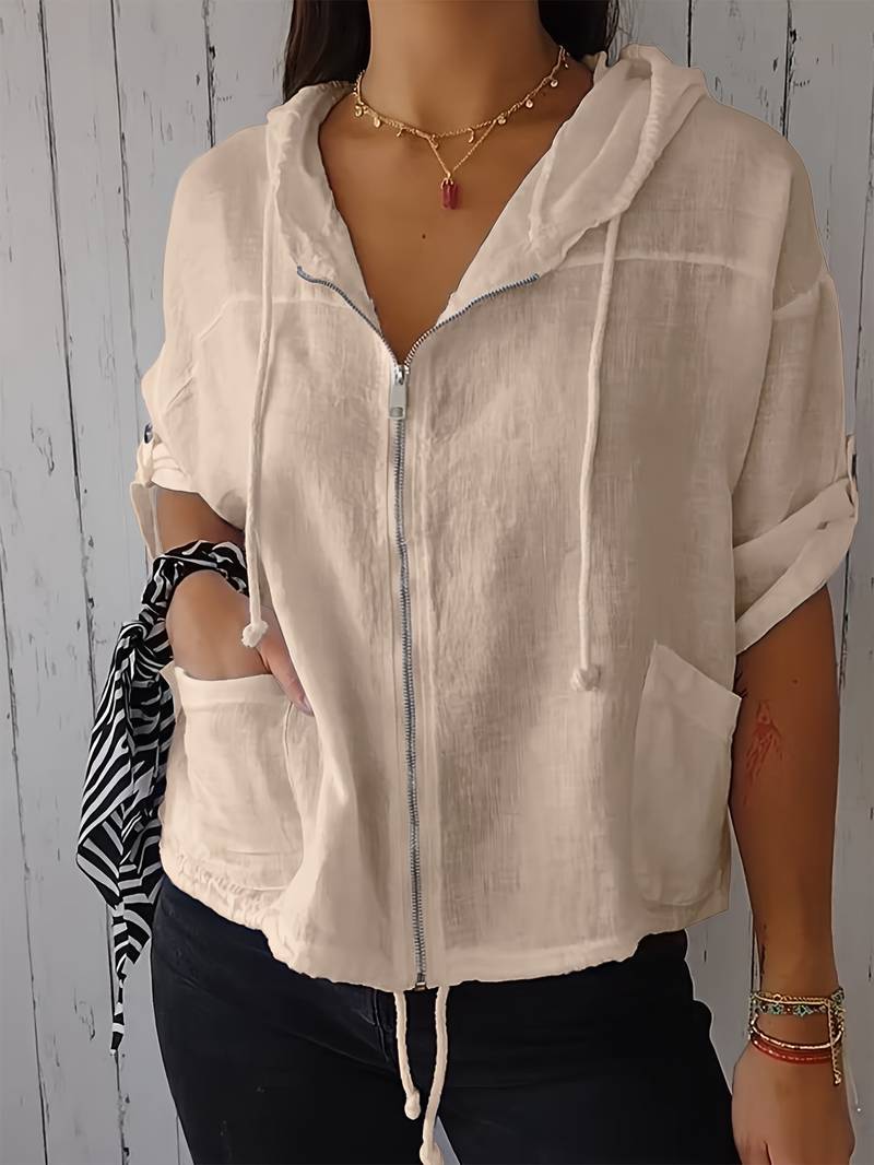 Alice | Classic Short Sleeve Hooded Shirt 2