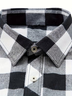 Men's Buffalo Plaid Flannel Shirt Button-Front 15