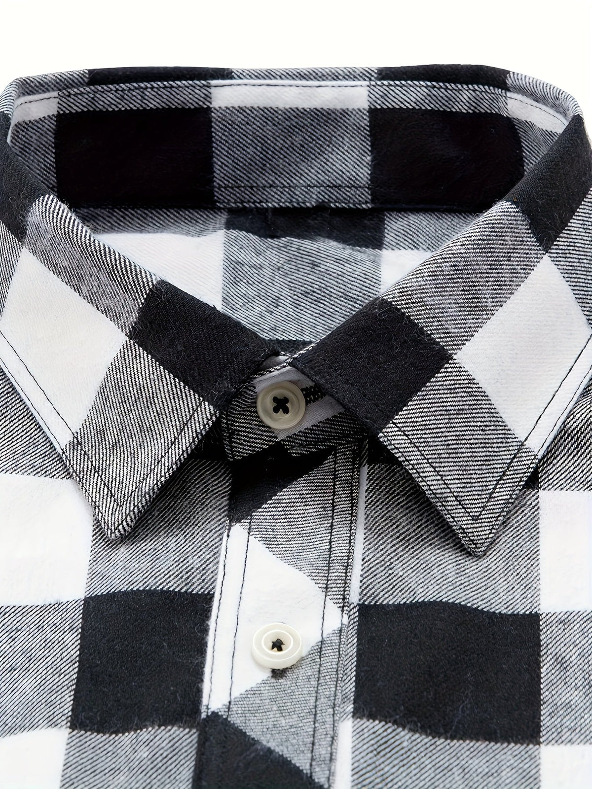 Men's Buffalo Plaid Flannel Shirt Button-Front 15