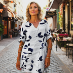 Althea | Vintage Short-Sleeve V-Neck Dress 1