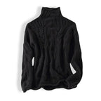 Women's Cable-Knit Turtleneck Sweater Relaxed Fit 3