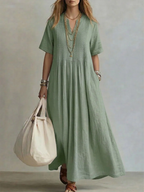 Alisha | Stylish V-Neck Mid Sleeve Dress 2