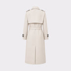 Women's Double-Breasted Belted Trench Coat Oversized Fit 11