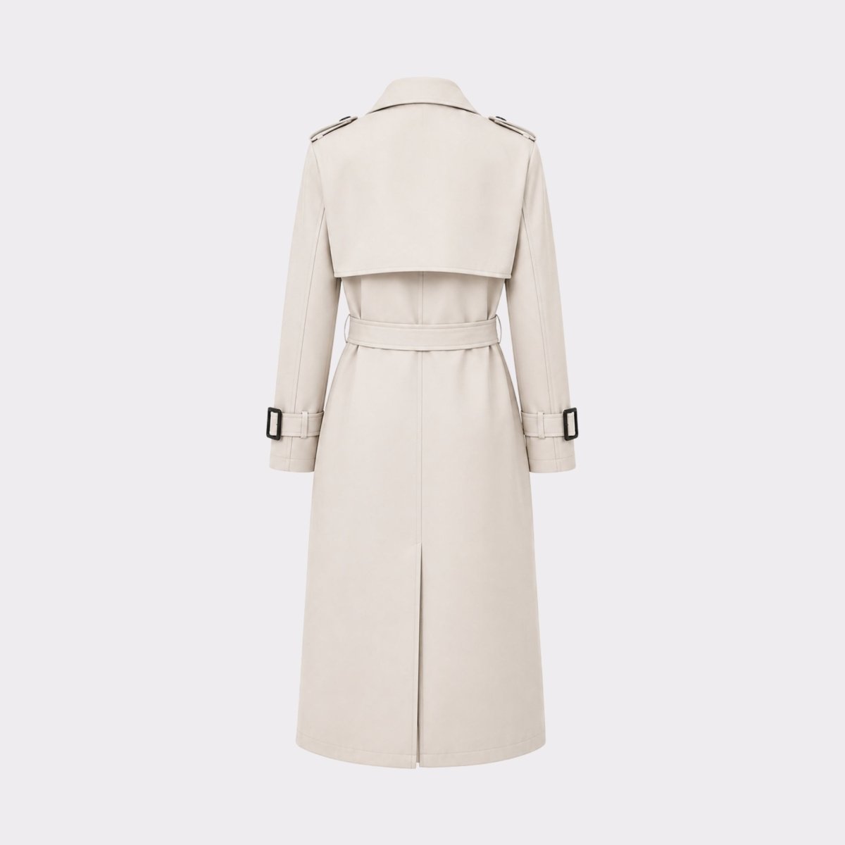 Women's Double-Breasted Belted Trench Coat Oversized Fit 11