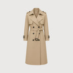 Women's Double-Breasted Belted Trench Coat Oversized Fit 13