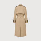 Women's Double-Breasted Belted Trench Coat Oversized Fit 14