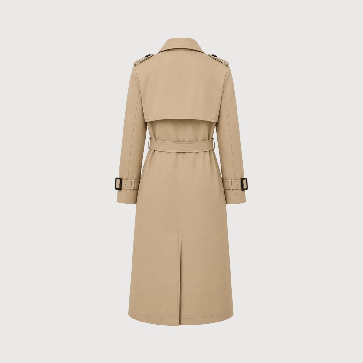 Women's Double-Breasted Belted Trench Coat Oversized Fit 14
