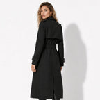 Women's Double-Breasted Belted Trench Coat Oversized Fit 18