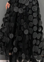 Women's Dimensional Polka Dot Maxi Skirt with Flowing Fit 7