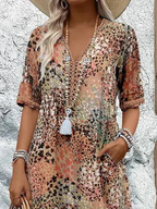 Arabella | Vibrant Pattern Midi Dress 7