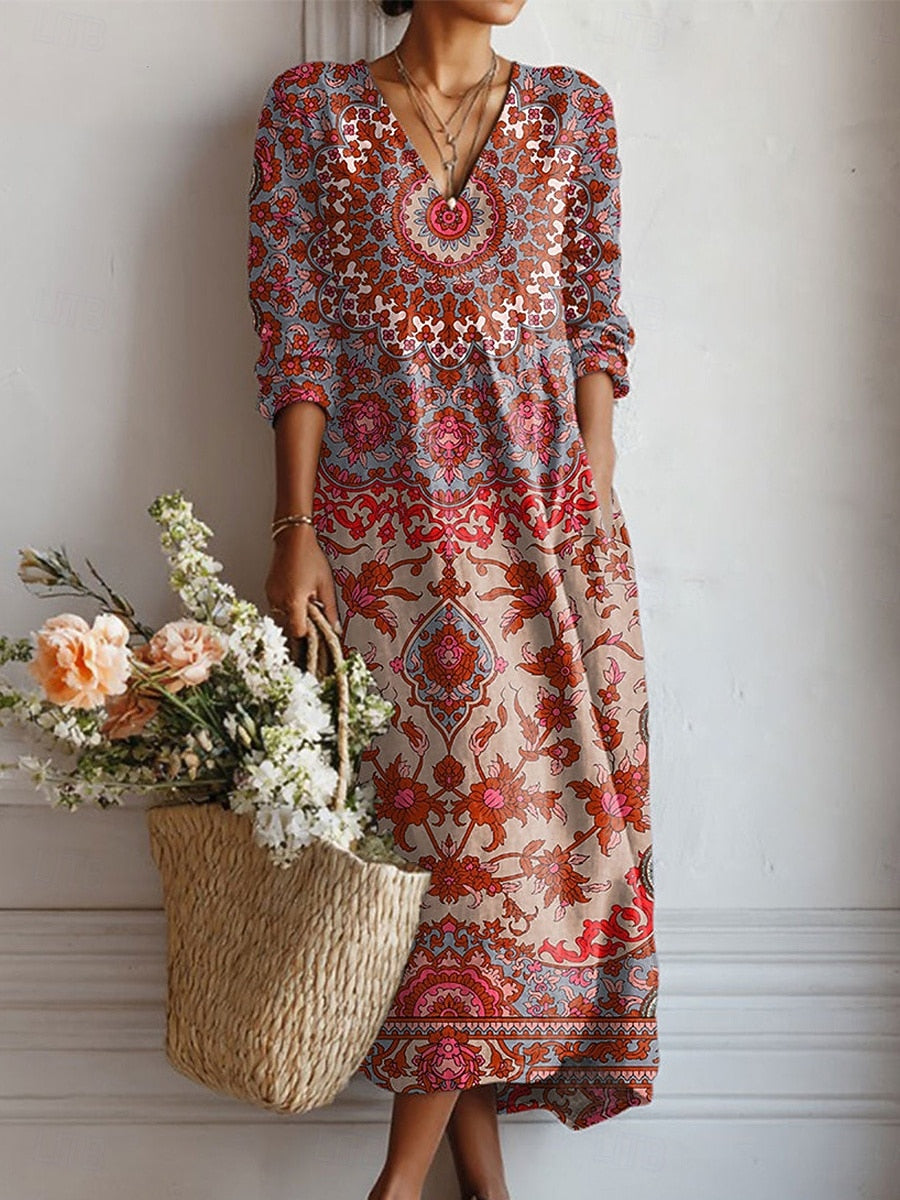 Zella | Classic Geometric Everyday Comfort Dress 1