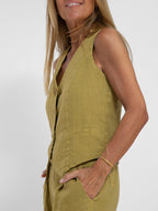 Holly | Sleeveless V-Neck & Wide-Leg Pant Set 4