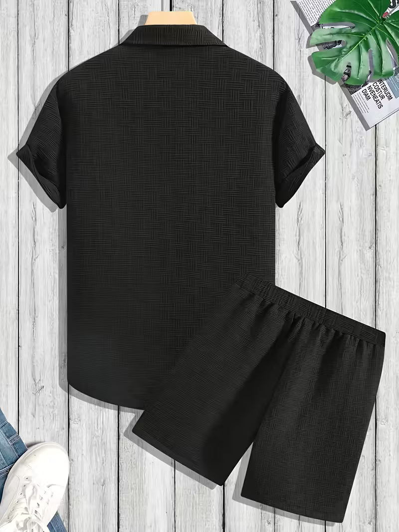 Cedric | Classic Button Shirt and Shorts Summer Set 4