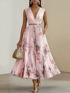 Molly | Elegant Sleeveless Long V-Neck Dress 10