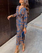 Jasmine | Elegant Long Sleeve A-Line Maxi Dress 1