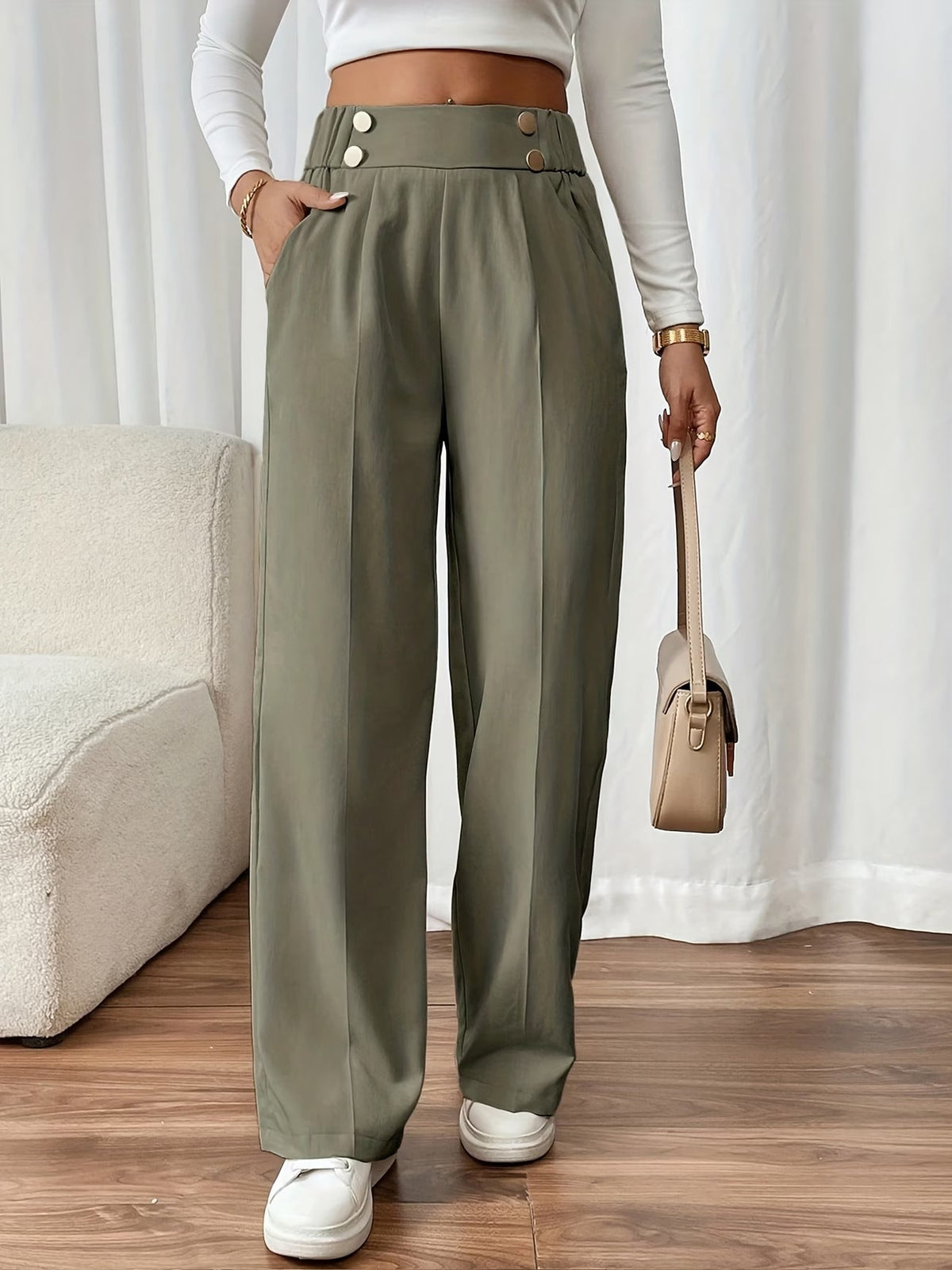 Emillia | Elegant Straight-Leg Office Pants 2