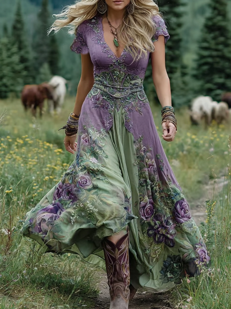 Amelia | Vintage Floral Maxi Dress 1