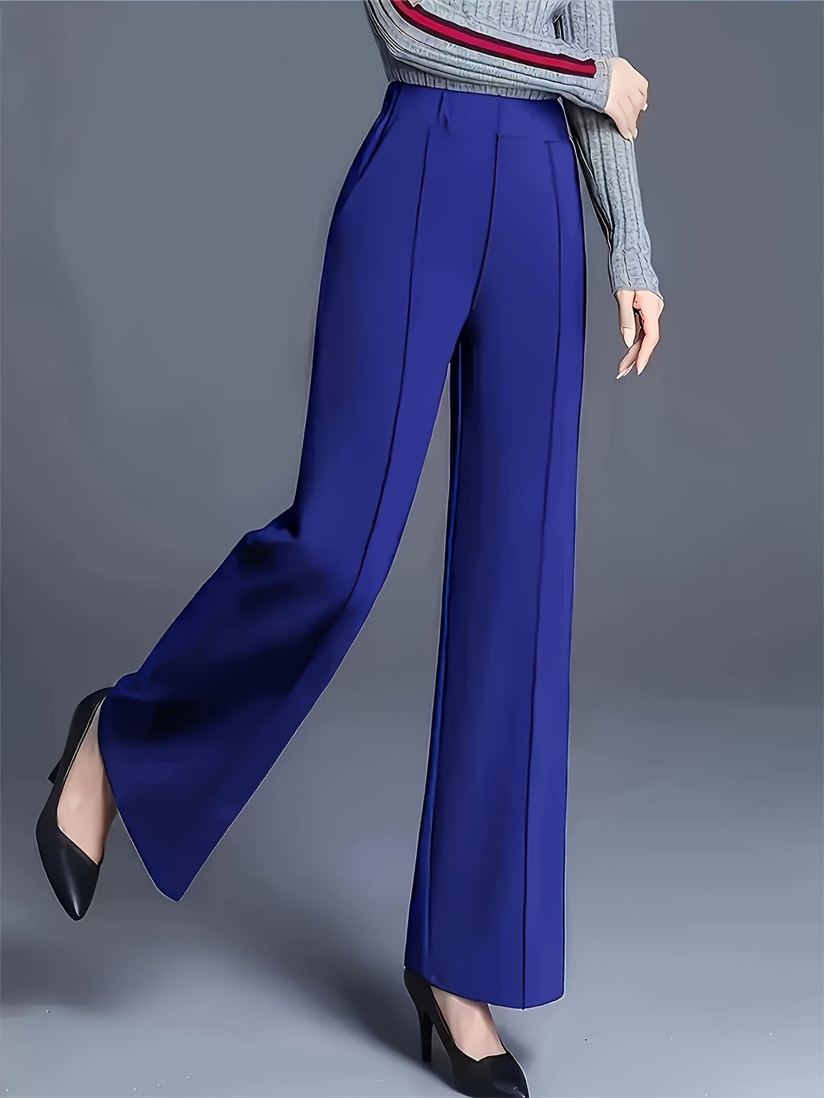 Eviana | Elegant High-Waisted Slant Pocket Pants 3