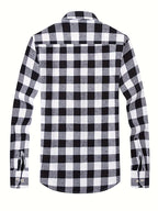 Men's Buffalo Plaid Flannel Shirt Button-Front 14