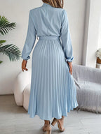 Isabella | Long-Sleeve Belted Waist Midi Dress 2