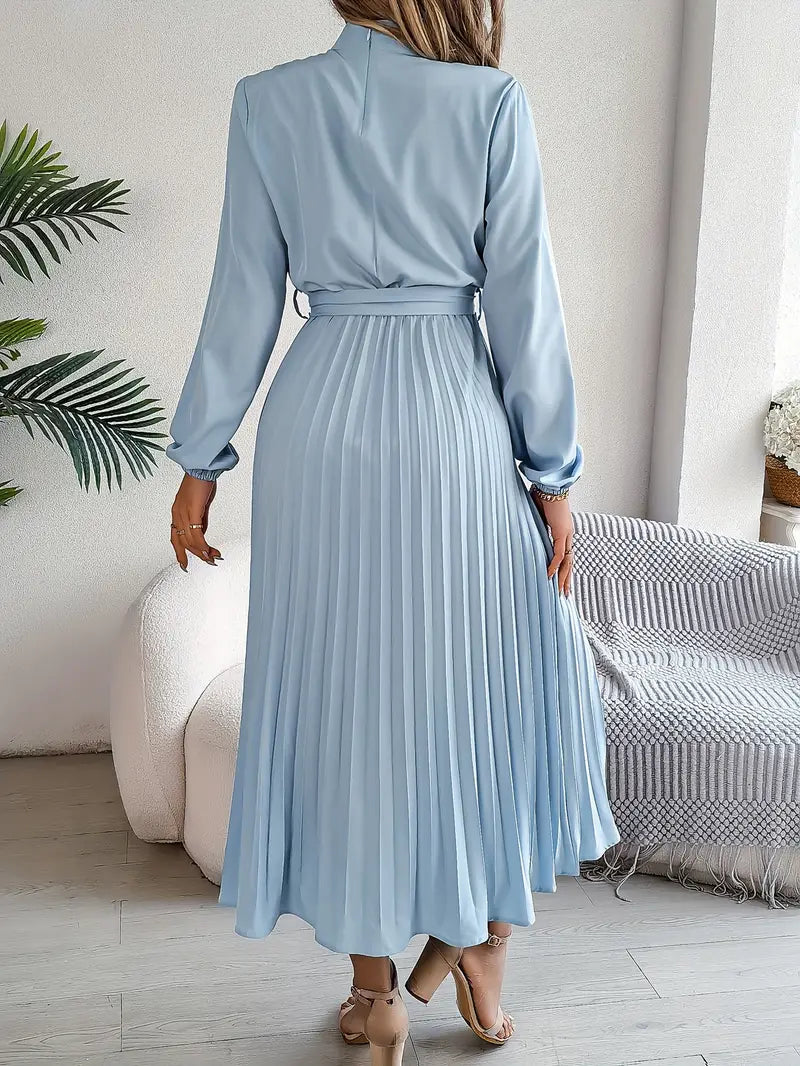 Isabella | Long-Sleeve Belted Waist Midi Dress 2
