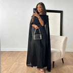Rhianna | Stylish Long Cape Maxi Dress 3