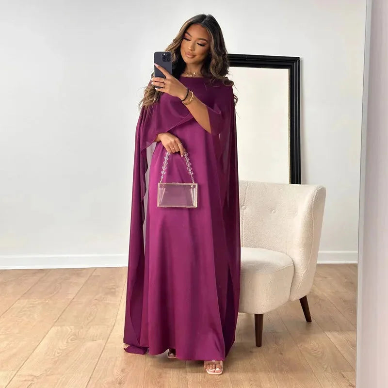 Rhianna | Stylish Long Cape Maxi Dress 4