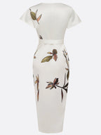 Eleanor | Floral Wrap Midi Dress 7