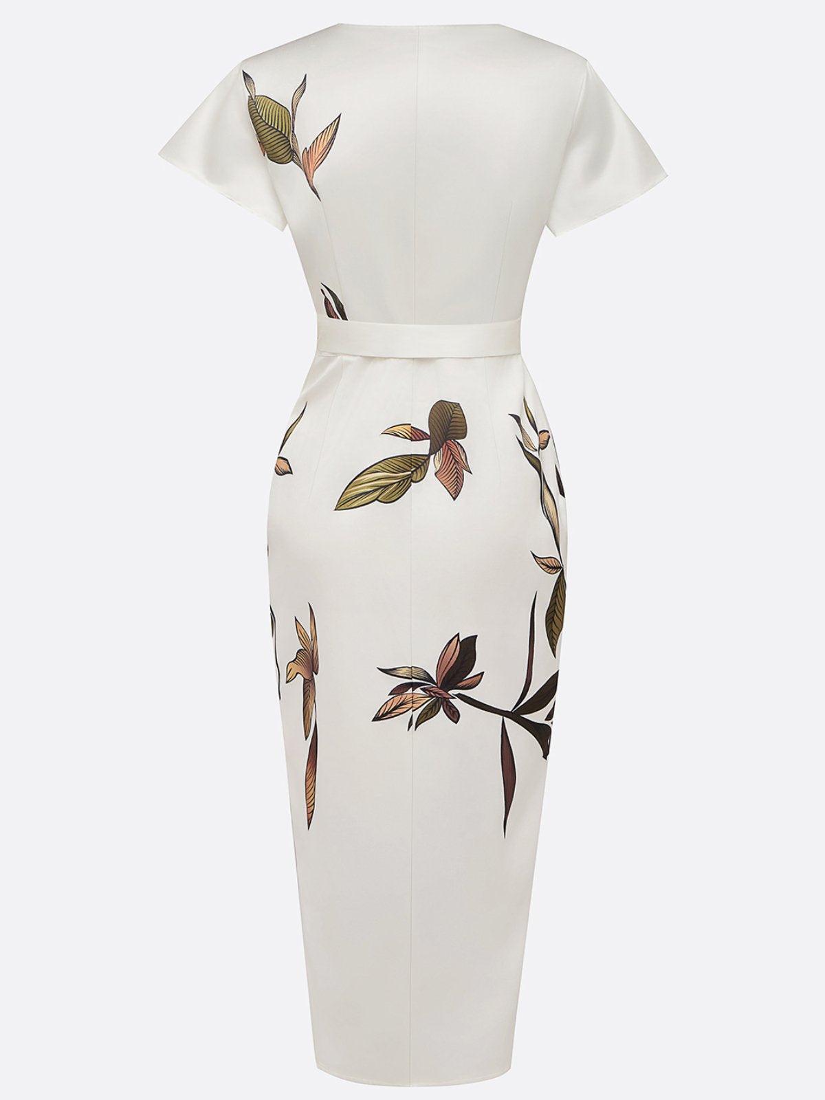 Eleanor | Floral Wrap Midi Dress 7
