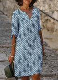 Lavinia | Vintage Split-Neck Summer Dress 3