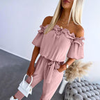 Georgia | Stylish Off Shoulder Tie-Waist Jumpsuit 4