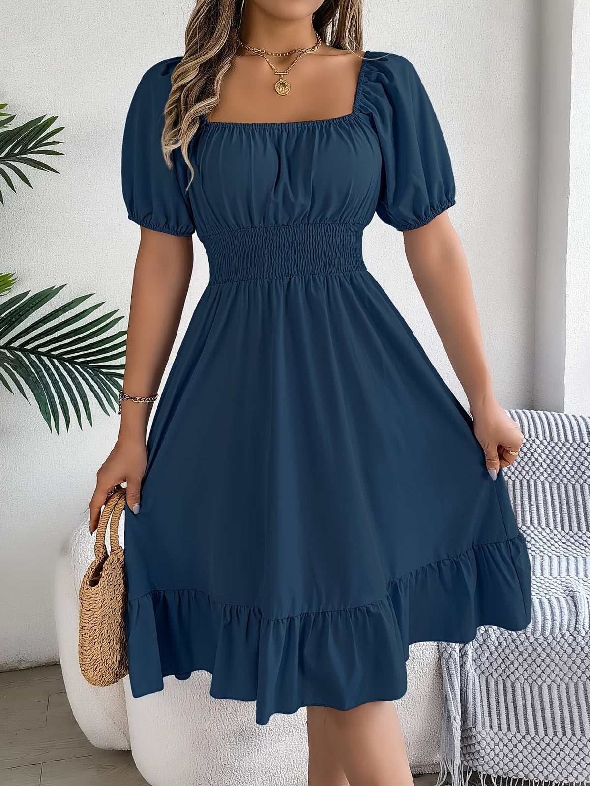 Mariselle | Stylish Puff Sleeves Dress 1