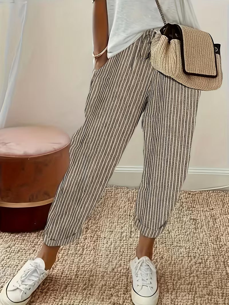 Darcie | Striped Wide-Leg Casual Pants 3