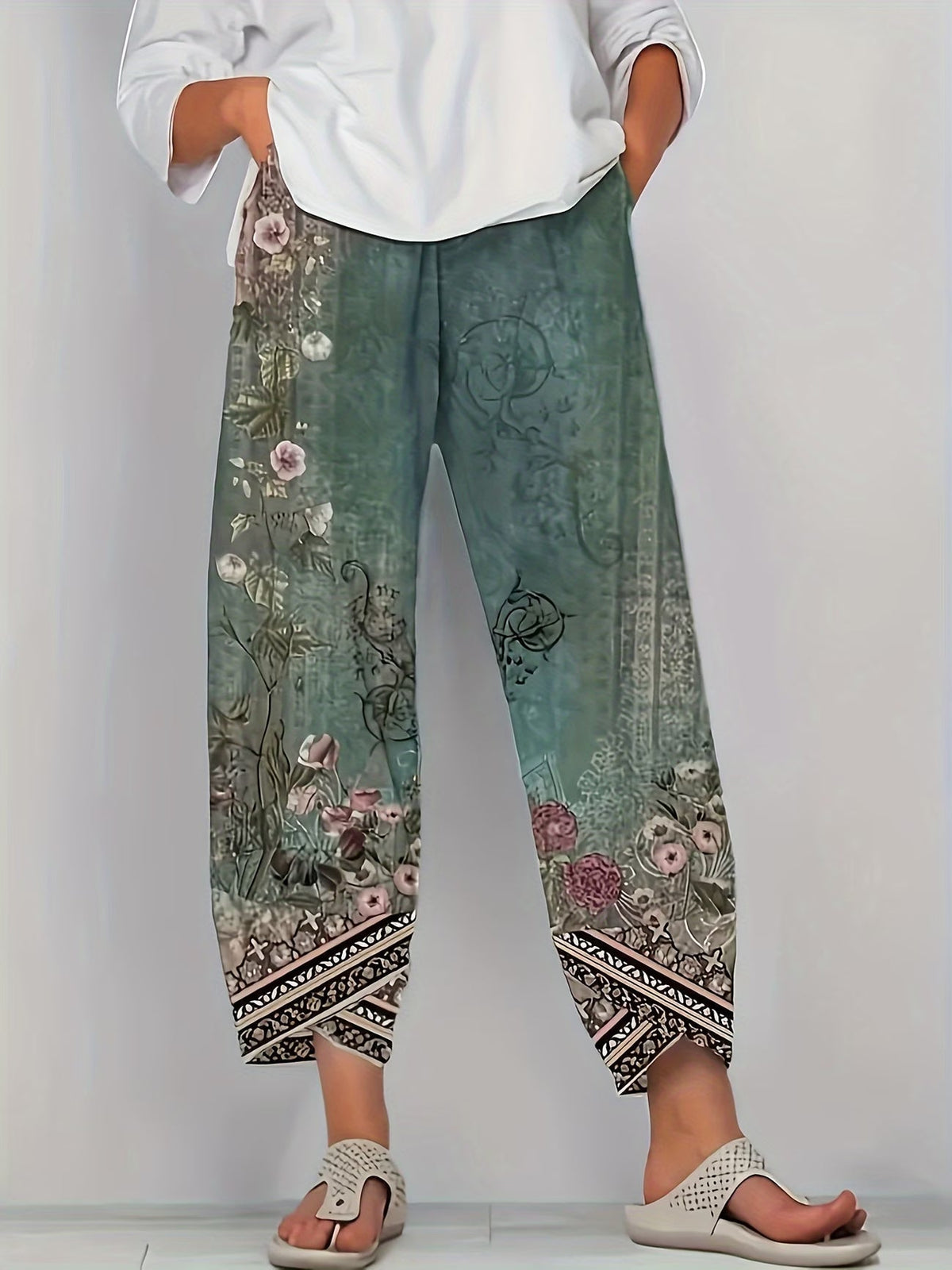 Amanda | Classic Vintage Floral Pants 1