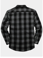 Men's Buffalo Plaid Flannel Shirt Button-Front 36