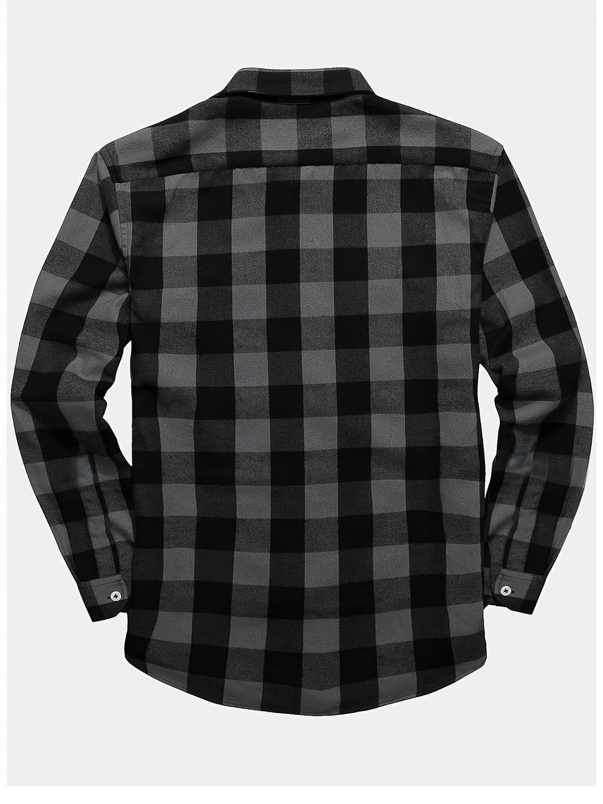 Men's Buffalo Plaid Flannel Shirt Button-Front 36