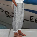 Sabrina | Lightweight Stripe Buttoned Pants 2