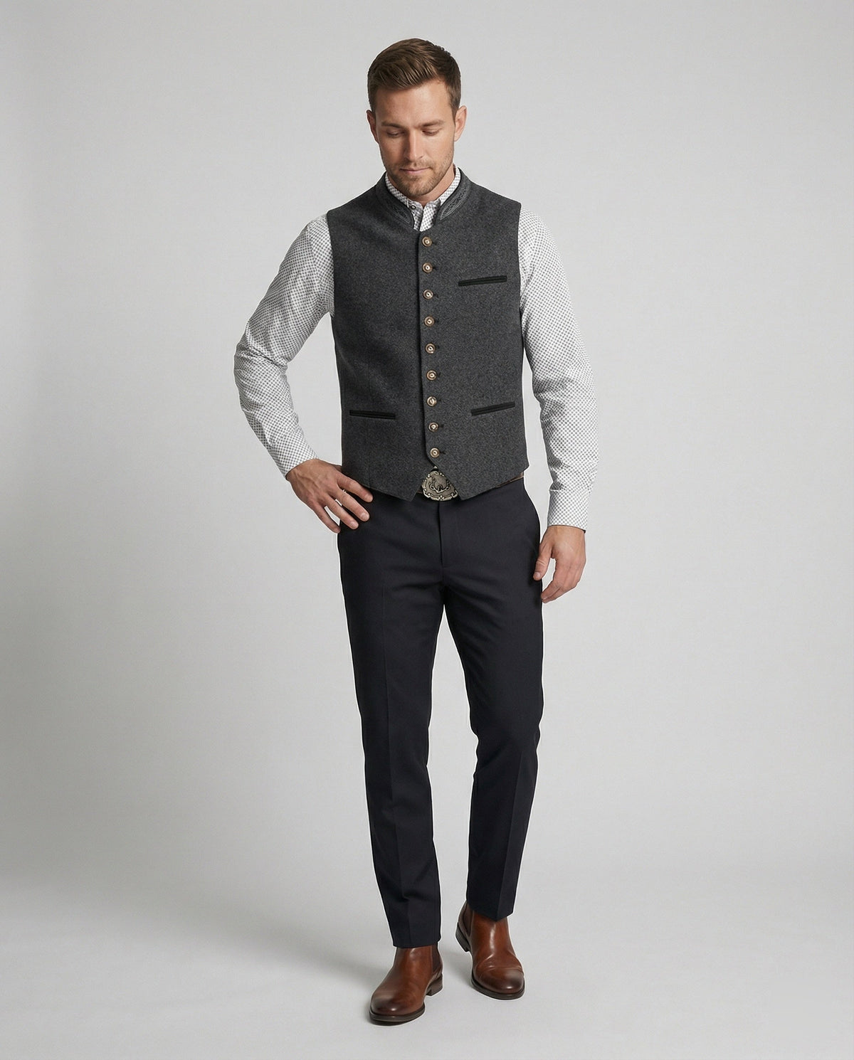 Conrad | Traditional Stand-Collar Waistcoat 4