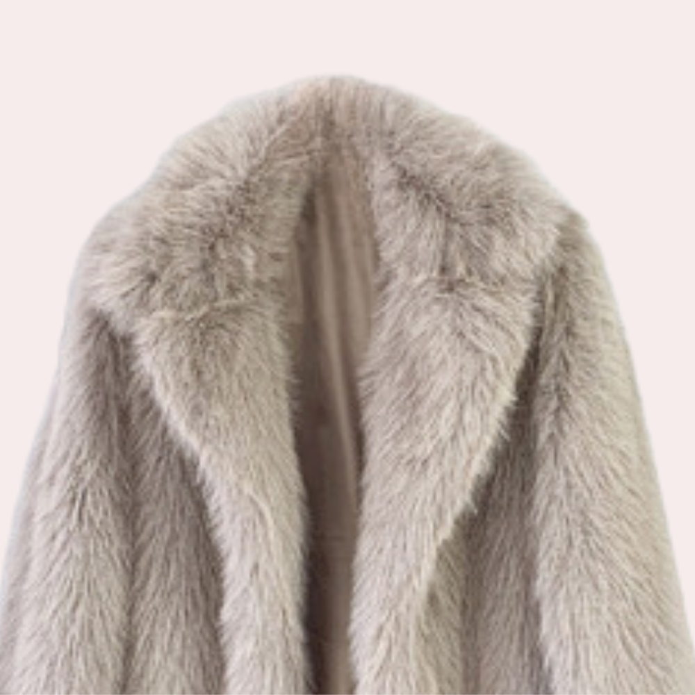Women's Long Teddy Coat Open Front Relaxed Fit 6
