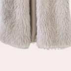 Women's Long Teddy Coat Open Front Relaxed Fit 7