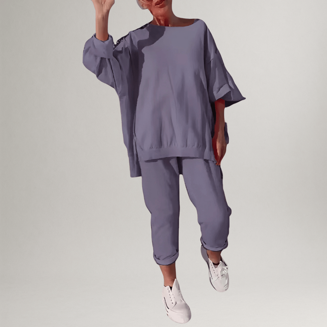 Winona | Classic Oversized Blouse and Pant Set 8