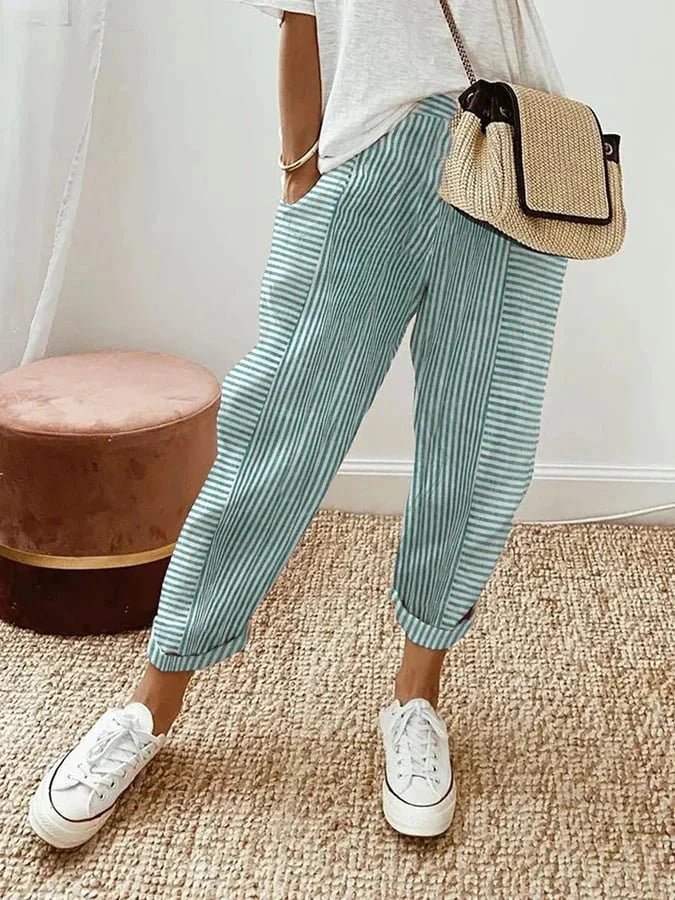 Rosie | Relaxed Striped Summer Pants 4