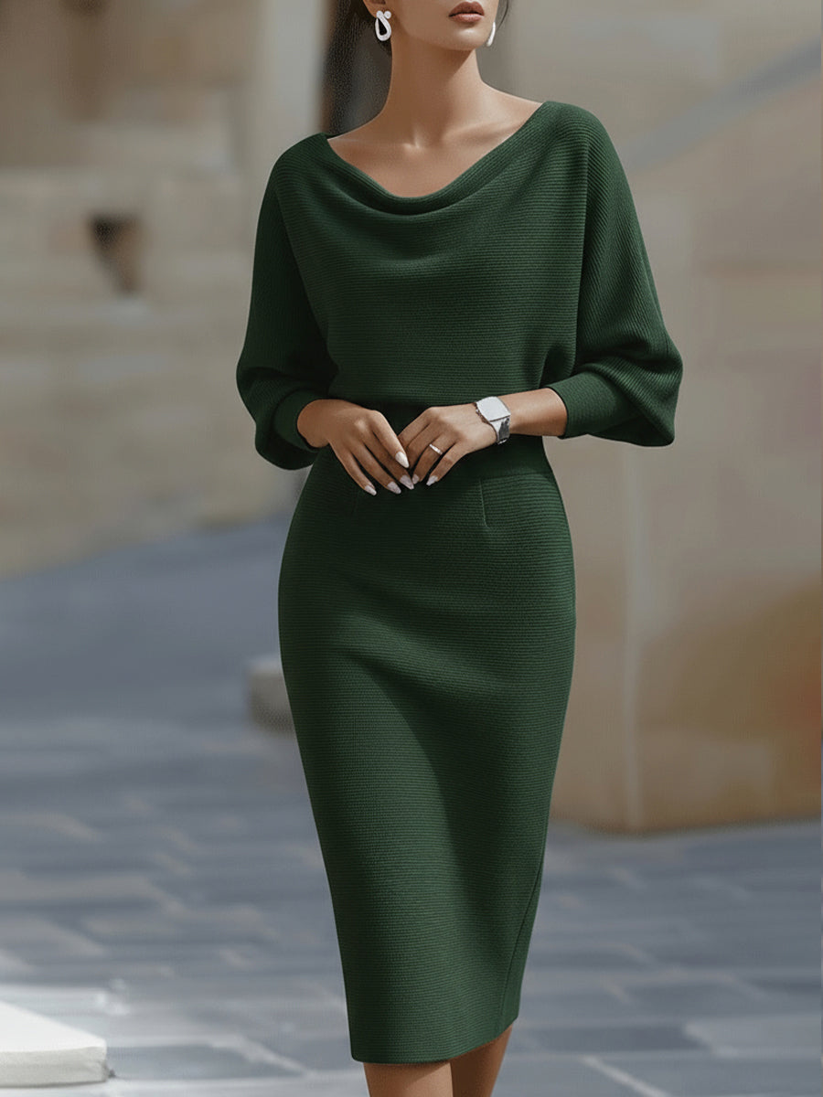 Lydia | Elegant Round Neck Midi Dress 10