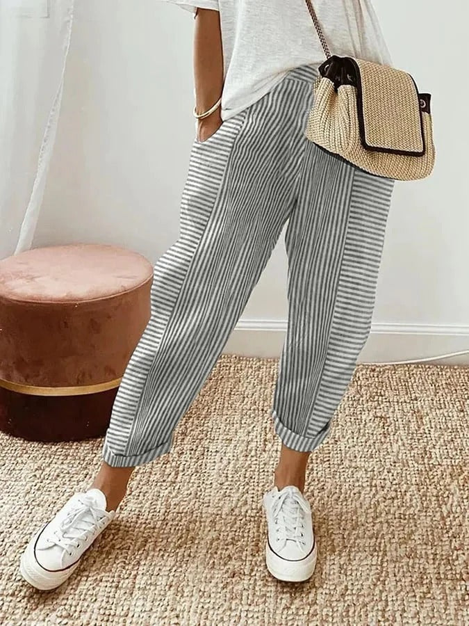 Rosie | Relaxed Striped Summer Pants 5