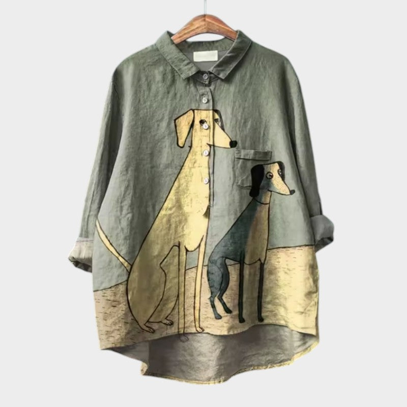 Briar | Stylish Dog-Print Blouse 3