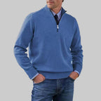 Men's Half-Zip Sweater with Ribbed Collar for Layering 6